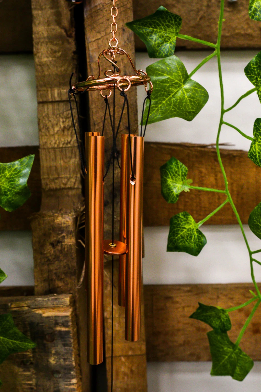 Gift Spiral Galaxy Copper Metal Wind Chime With Colorful Marbles-3