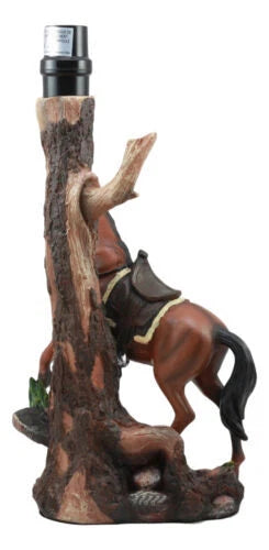 Light Fantastik Chestnut Brown Horse Stallion With Saddle Table Lamp Shade-9