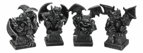 The Allegorical Seven Deadly Sins Gargoyle Figurine Set of 7 Wicked Gargoyles-4