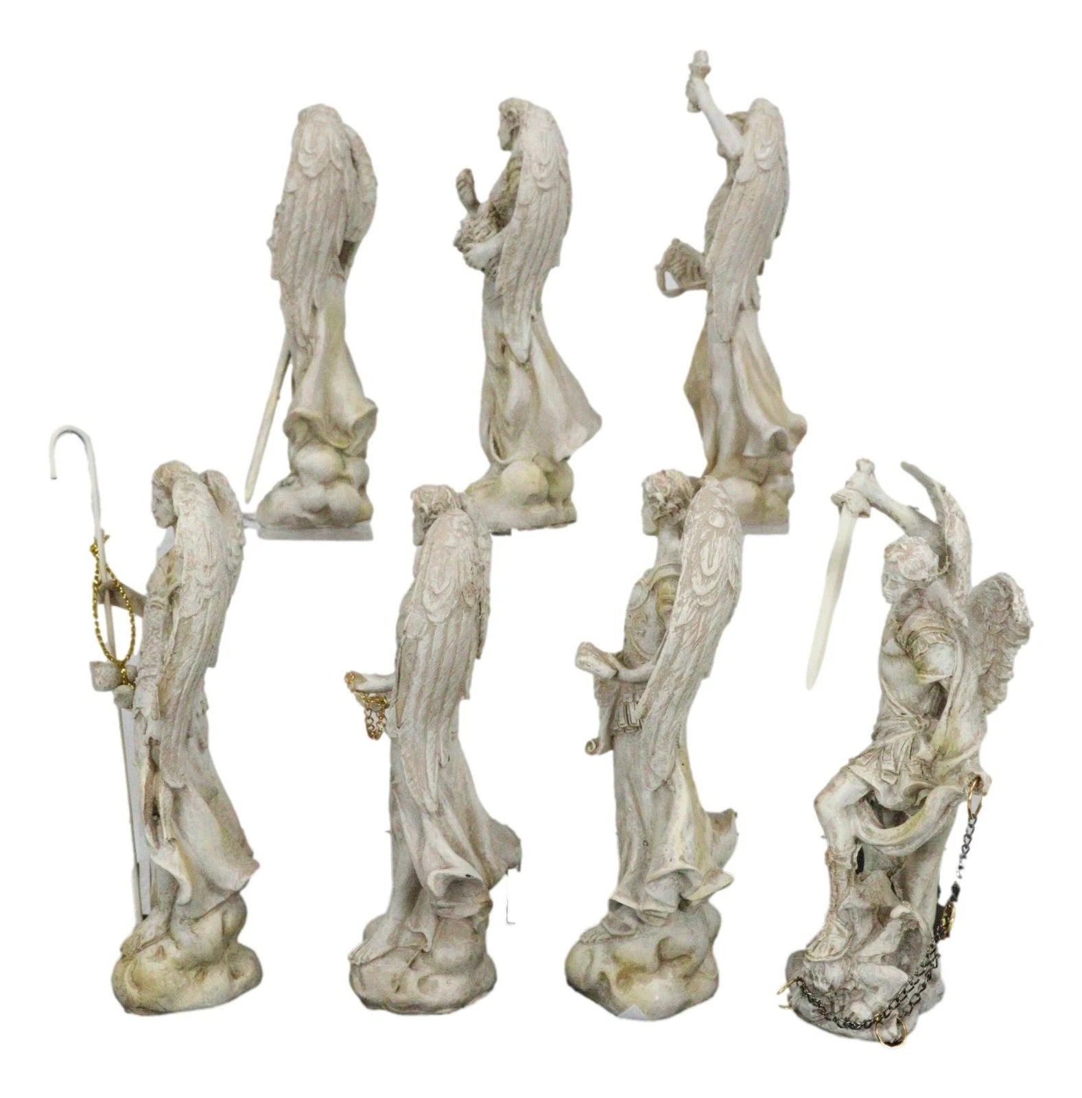 Conjunto de figuras del Arcángel Miguel, Gabriel, Rafael, Sealtiel, Barachiel, Uriel, Jegudiel-4