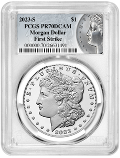Dólar de plata Morgan Proof 2023-S, PF-70, primera acuñación (PCGS)-1