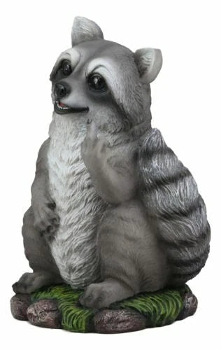 Bad Bandit Large Standing Cheeky Raccoon 12.5" Height Garden Decor-7