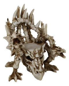 Legendary Arthurian Merlin Dragon Skulls Bones Skeletons Throne Chair Figurine-6