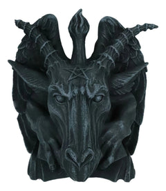 Lámpara de pared pequeña con sigilo de gárgola y pentagrama de cabra sabática de Baphomet-3