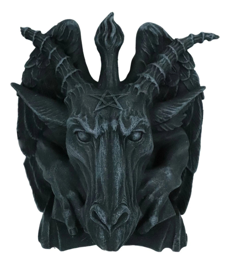 Lámpara de pared pequeña con sigilo de gárgola y pentagrama de cabra sabática de Baphomet-3