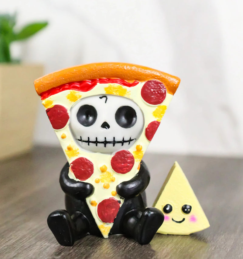 Furry Bones Whimsical Peppi Pizza With Cheese Skeleton Figurine Furrybones-2