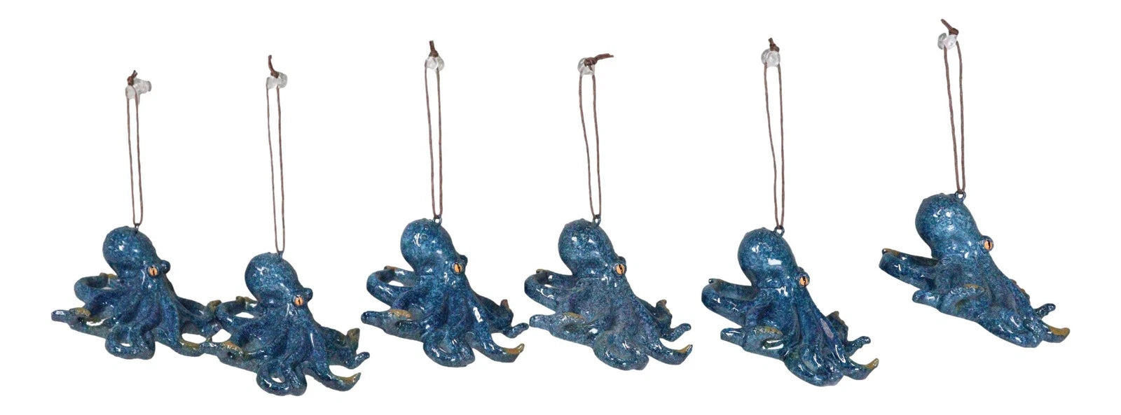 Set Of 6 Blue Giant Sea Octopus Ocean Marine Wall Hanging Decor Tree Ornaments-6