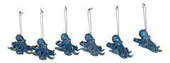 Set Of 6 Blue Giant Sea Octopus Ocean Marine Wall Hanging Decor Tree Ornaments-6