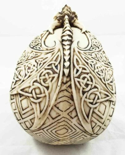 Tribal Tattoo Serpent Skull Statue Battle Chieftain Figurine Amazing Detail-3