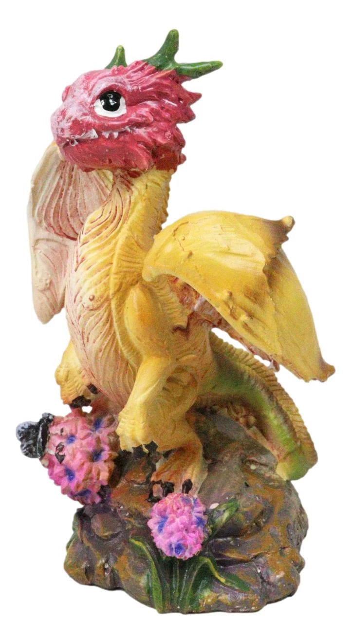 Colorful Fruits Vegetables Yellow Onion Dragon Figurine Fairy Garden Decor-5