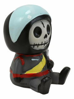 Furrybones Speed Racer With Helmet And Flag Skeleton Figurine Furry Bones Statue-4