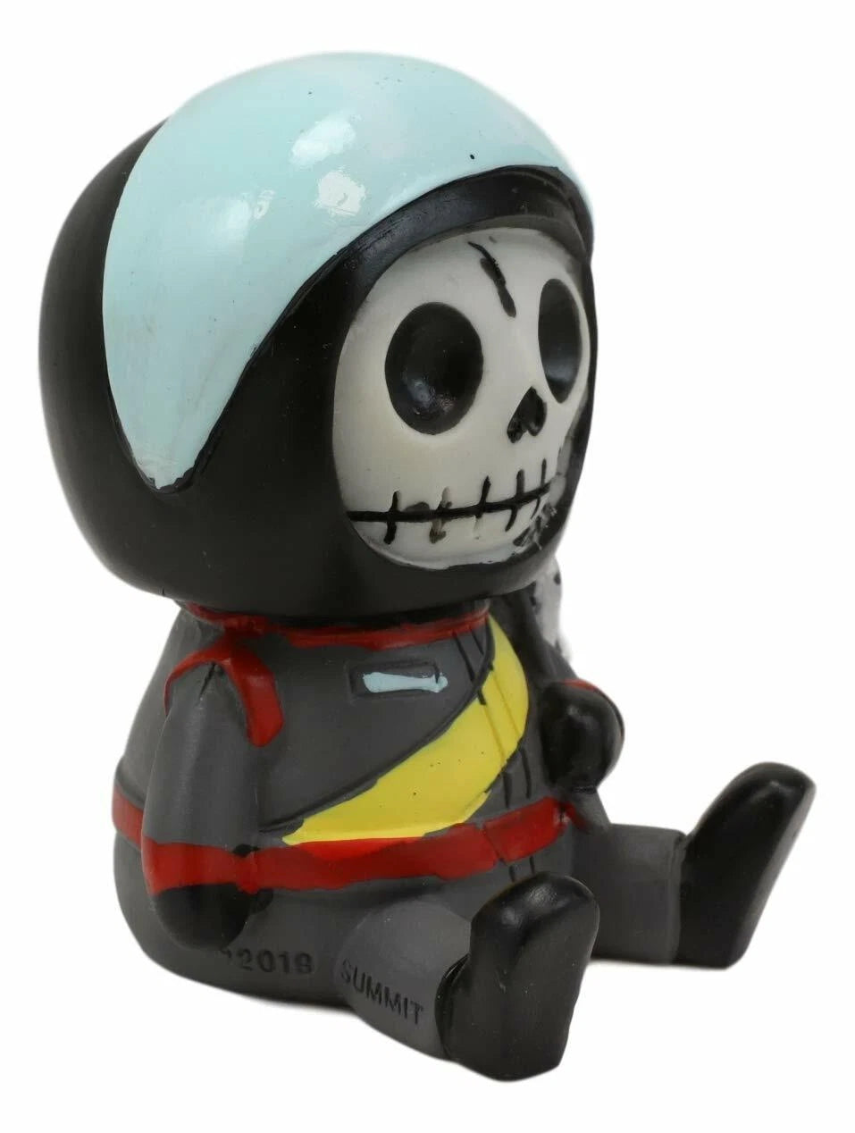 Furrybones Speed Racer With Helmet And Flag Skeleton Figurine Furry Bones Statue-4