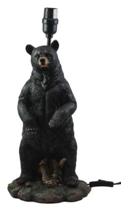 Large Standing Black Bear Surveyor Arkadius Desktop Table Lamp Decor Figurine-5