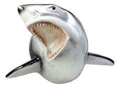 Beware of Great White Shark Jaws Mako Predator Wall Mount Plaque Figurine Decor-4