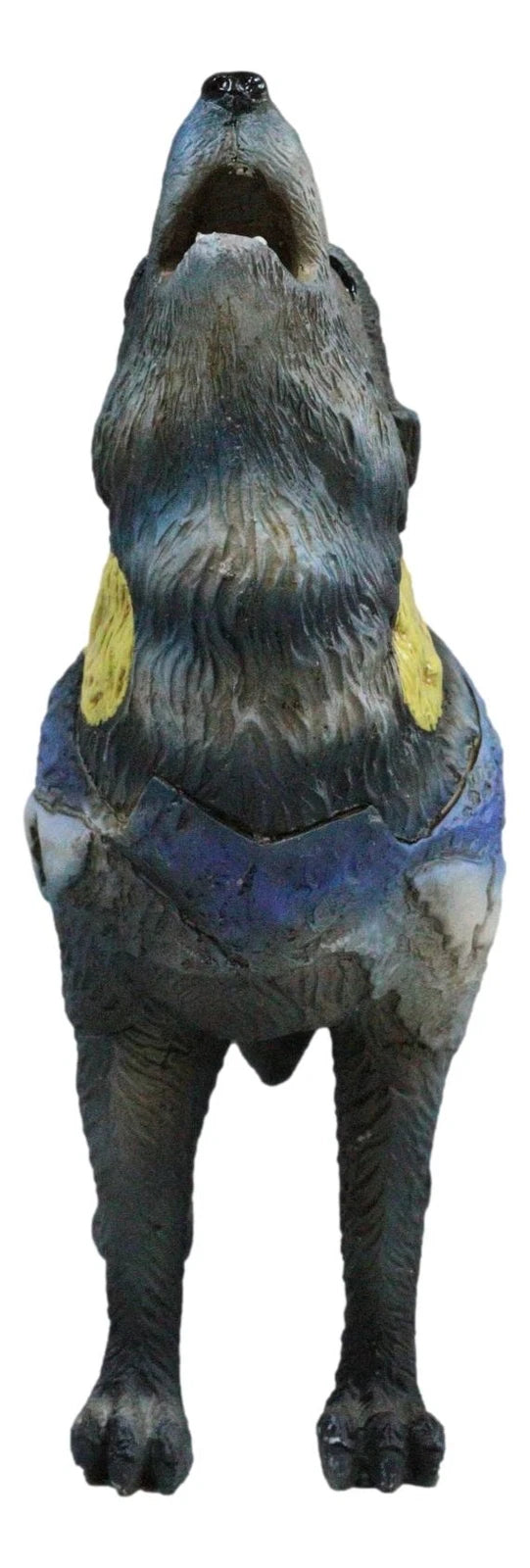 Colección de figuras tótem tribales nativas de Moon Mountain, lobo aullador, espíritu, 15 cm de largo-5