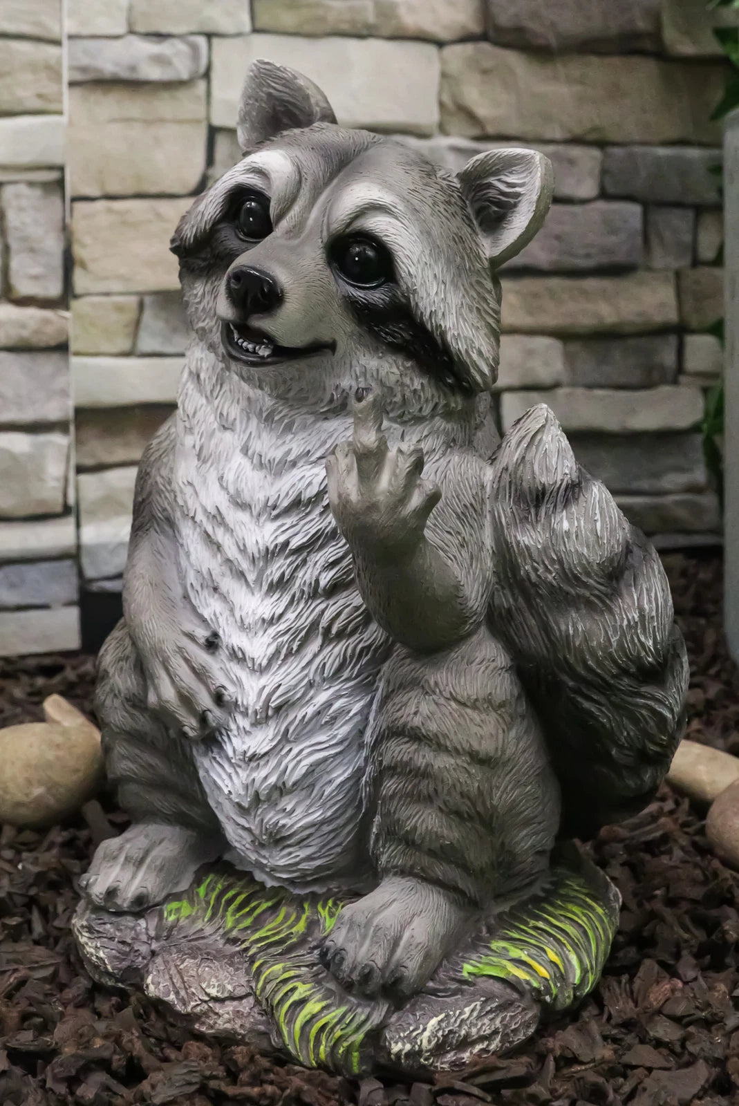 Bad Bandit Large Standing Cheeky Raccoon 12.5" Height Garden Decor-8