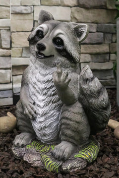 Bad Bandit Large Standing Cheeky Raccoon 12.5" Height Garden Decor-8