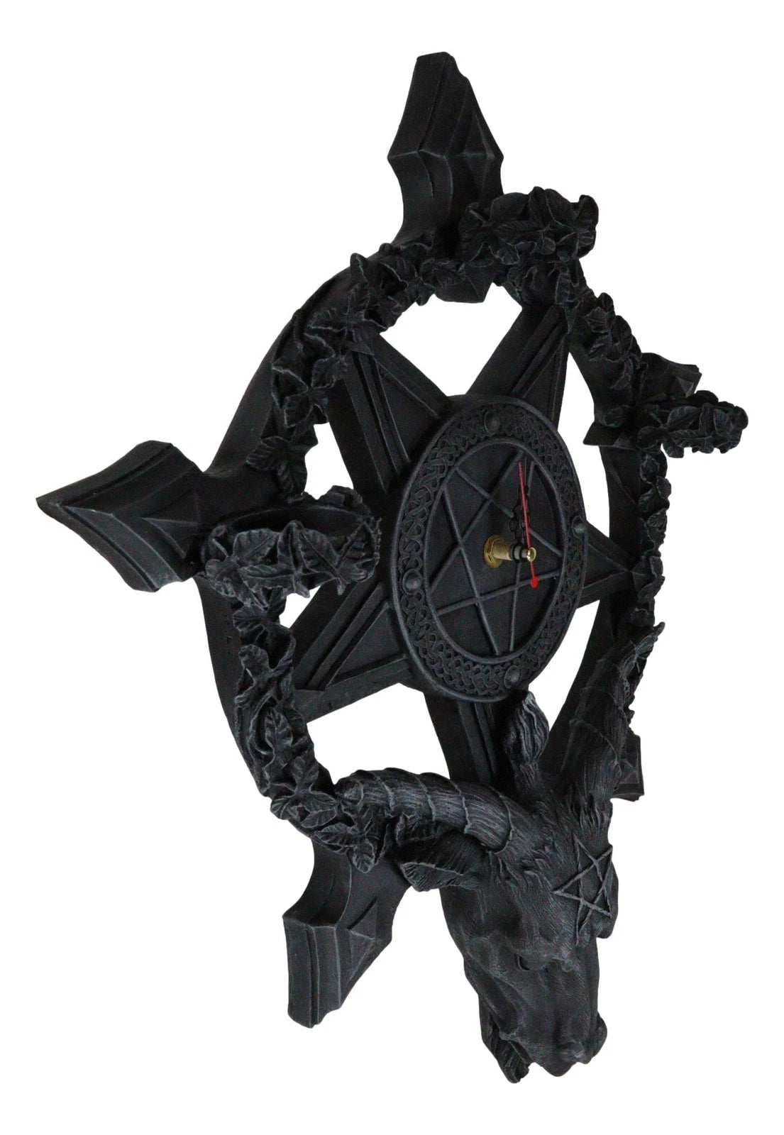 Samael Lilith Baphomet Hanging Wall Clock Candle Holder Decor Plaque 19" H-5