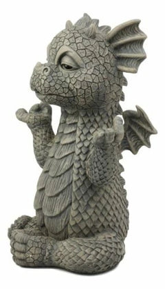 Whimsical Inner Peace Garden Yoga Asana Meditating Dragon Statue Decor Figurine-3