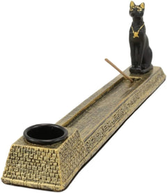 Quemador de incienso en forma de cono y varilla de gato, diosa egipcia de la protección, Bastet-4