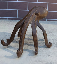 Cast Iron Nautical Giant Sea Octopus Standing Decorative Paperweight Figurine-1