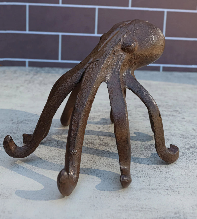Cast Iron Nautical Giant Sea Octopus Standing Decorative Paperweight Figurine-1