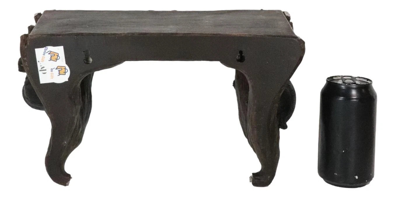 Whimsical 2 Climbing Black Bears By Forest Tree Branches Floating Wall Shelf-6