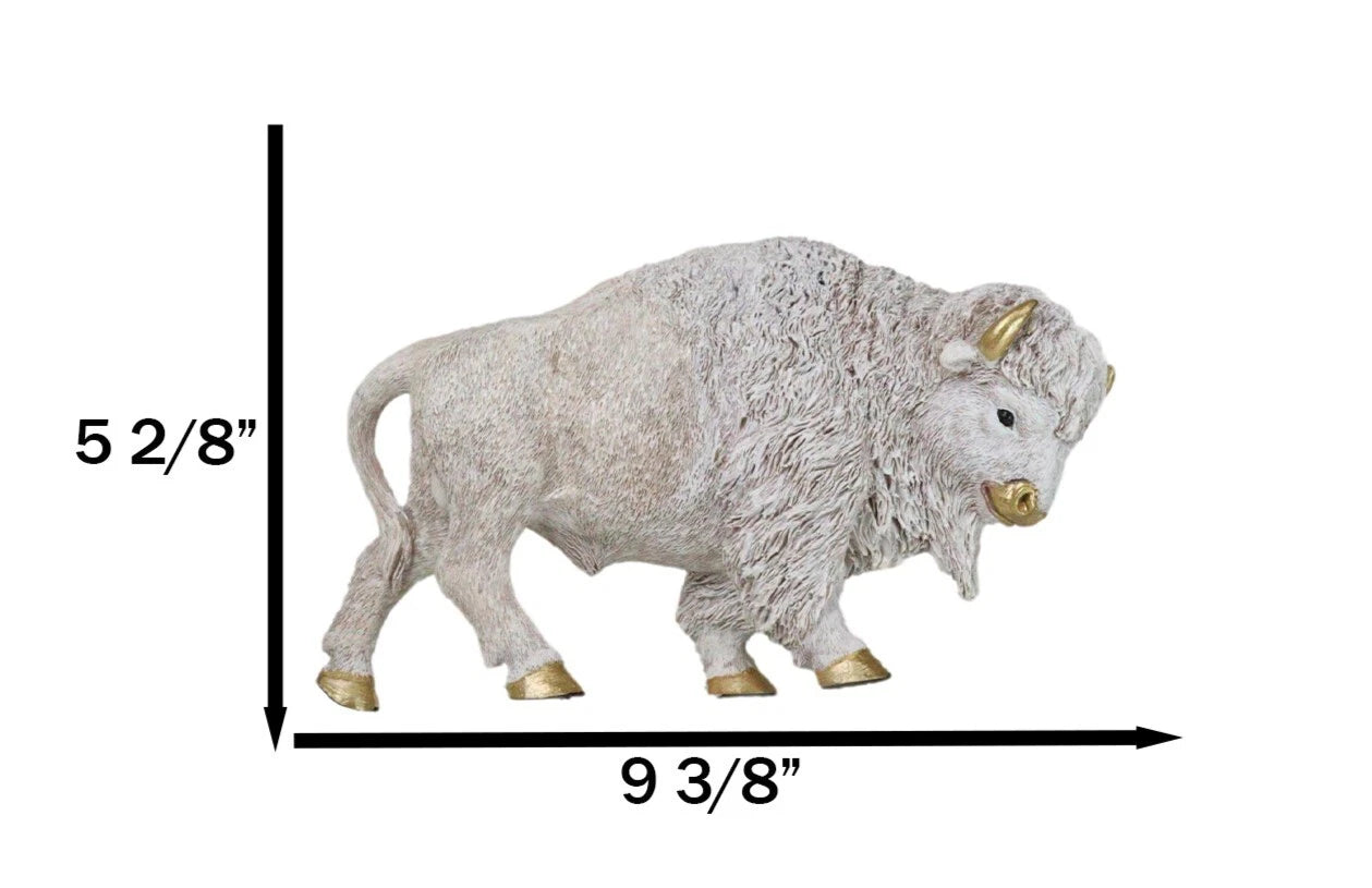 Native American Sacred White Bison Buffalo Decorative Wall Sculpture Relief-3