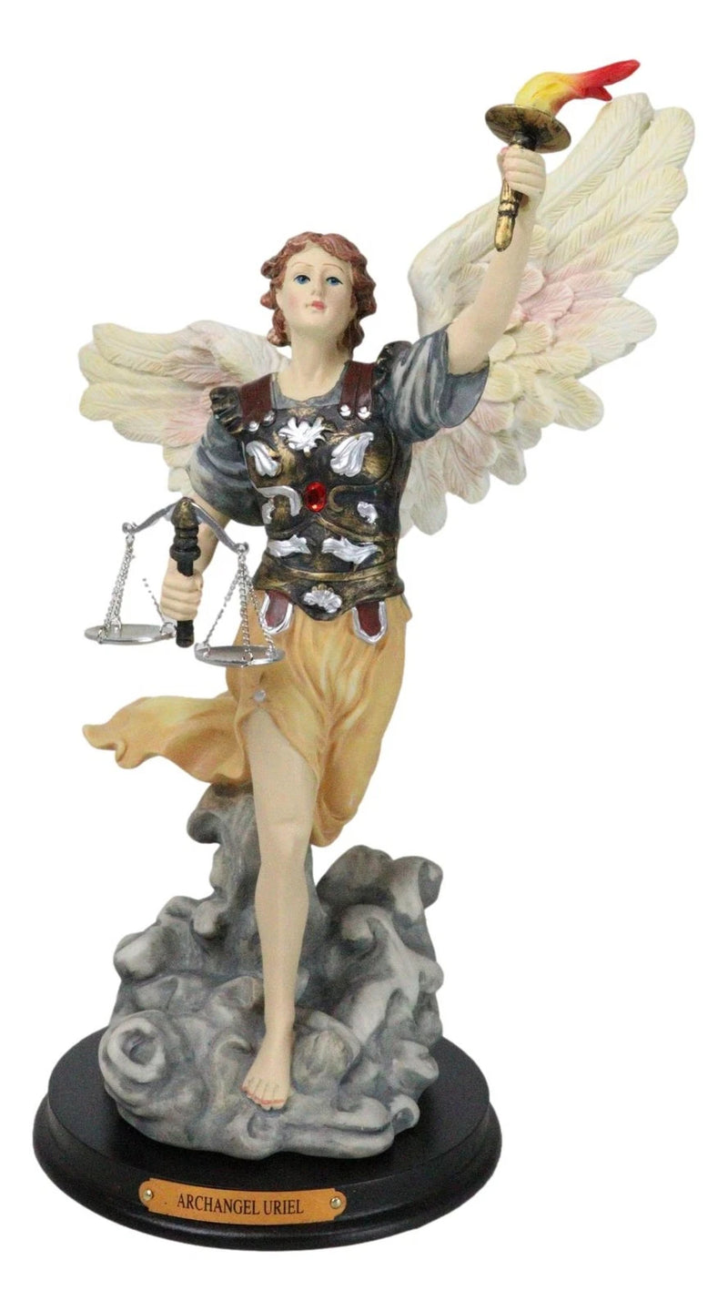 Byzantine Orthodox Catholic Church Archangel Saint Uriel Fire Of God Statue 13"H-3