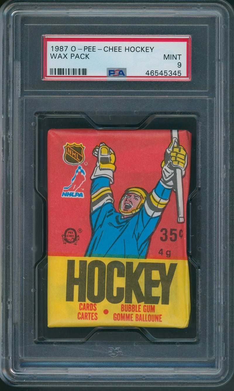 1987 1987/88 OPC O-Pee-Chee Hockey Unopened Wax Pack PSA 9-1