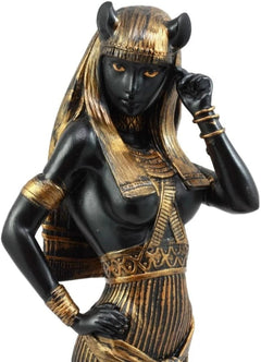 Gift Egyptian Goddess Bastet Cat in Sensual Human Form Figurine 10.75"H-4