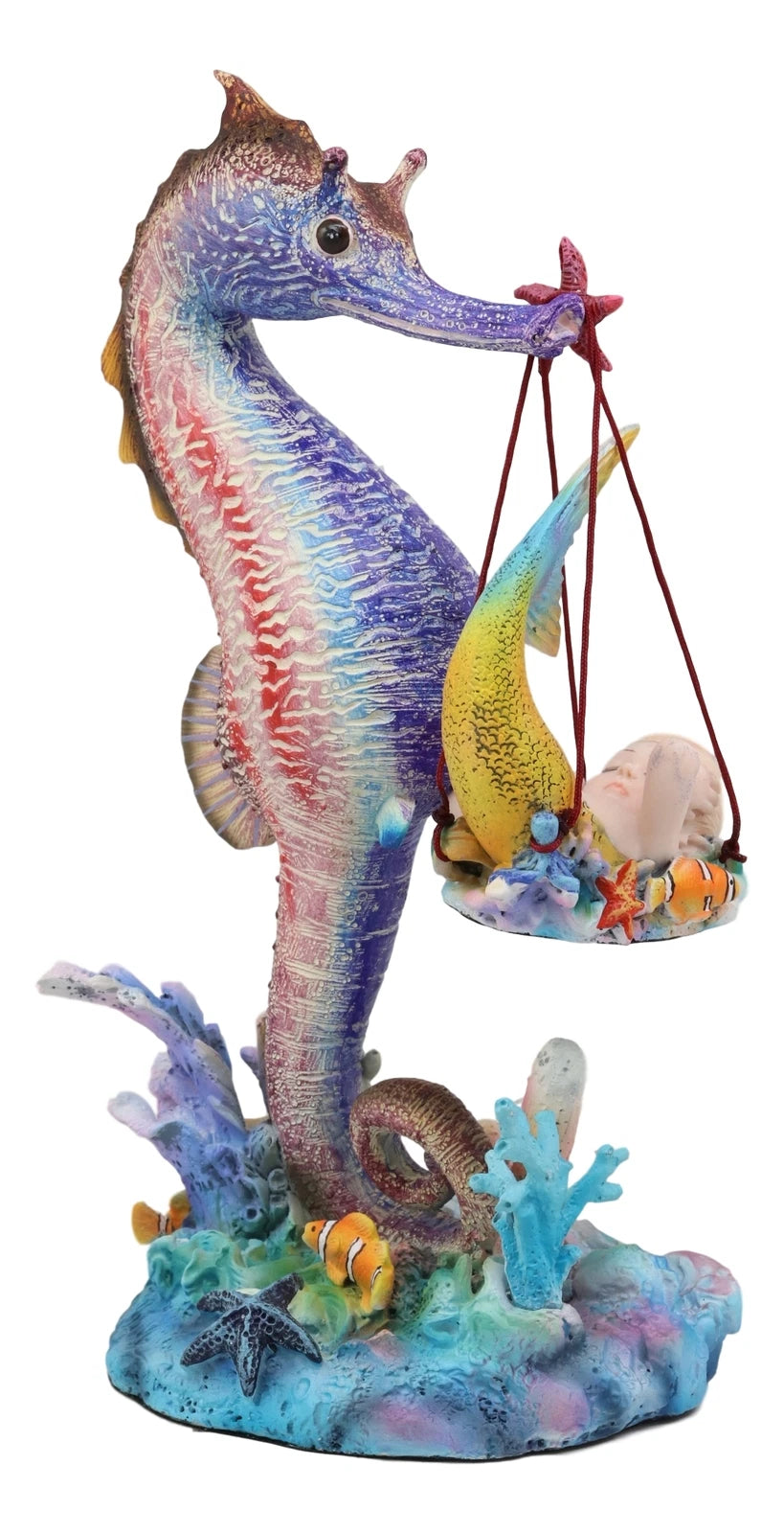 Sheila Wolk Ocean Mer Birth Baby Merboy Rainbow Seahorse Delivery Statue