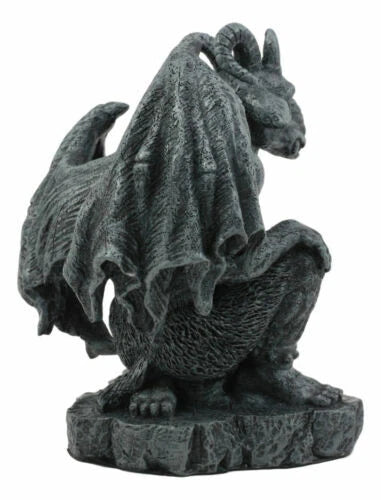 The Winged Guardian Baphomet Sabbatic Goat Gothic Gargoyle Statue Faux Stone-3