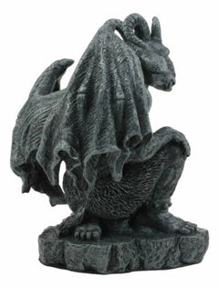 The Winged Guardian Baphomet Sabbatic Goat Gothic Gargoyle Statue Faux Stone-3