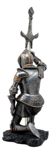 The Accolade Kneeling Medieval Knight Excalibur Sword Letter Opener Figurine-6