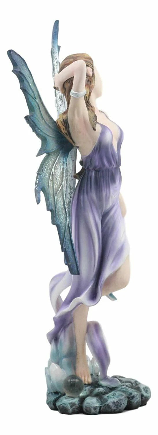 Celestial Tao Wind Elemental Fairy Statue 11"H Mythical Fantasy Fae-5