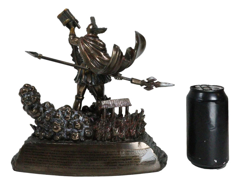 Large Saint Florian Pouring Water Over Burning Building Statue 10.25" Tall-3