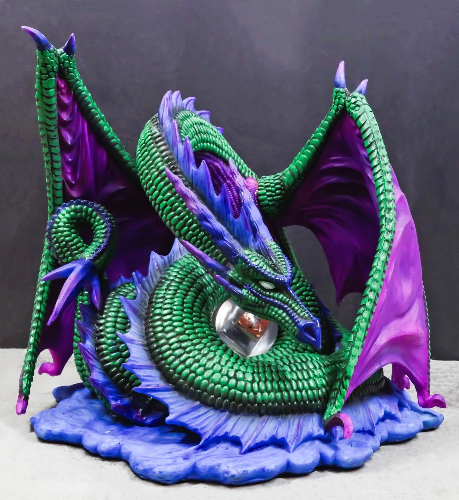 Myths And Legends Nephtali Water Elemental Iridescent Aqueon Dragon Figurine-1