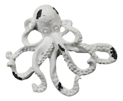 Pack Of 6 Cast Iron Vintage White Sea Octopus Drawer Cabinet Door Pull Knobs-4