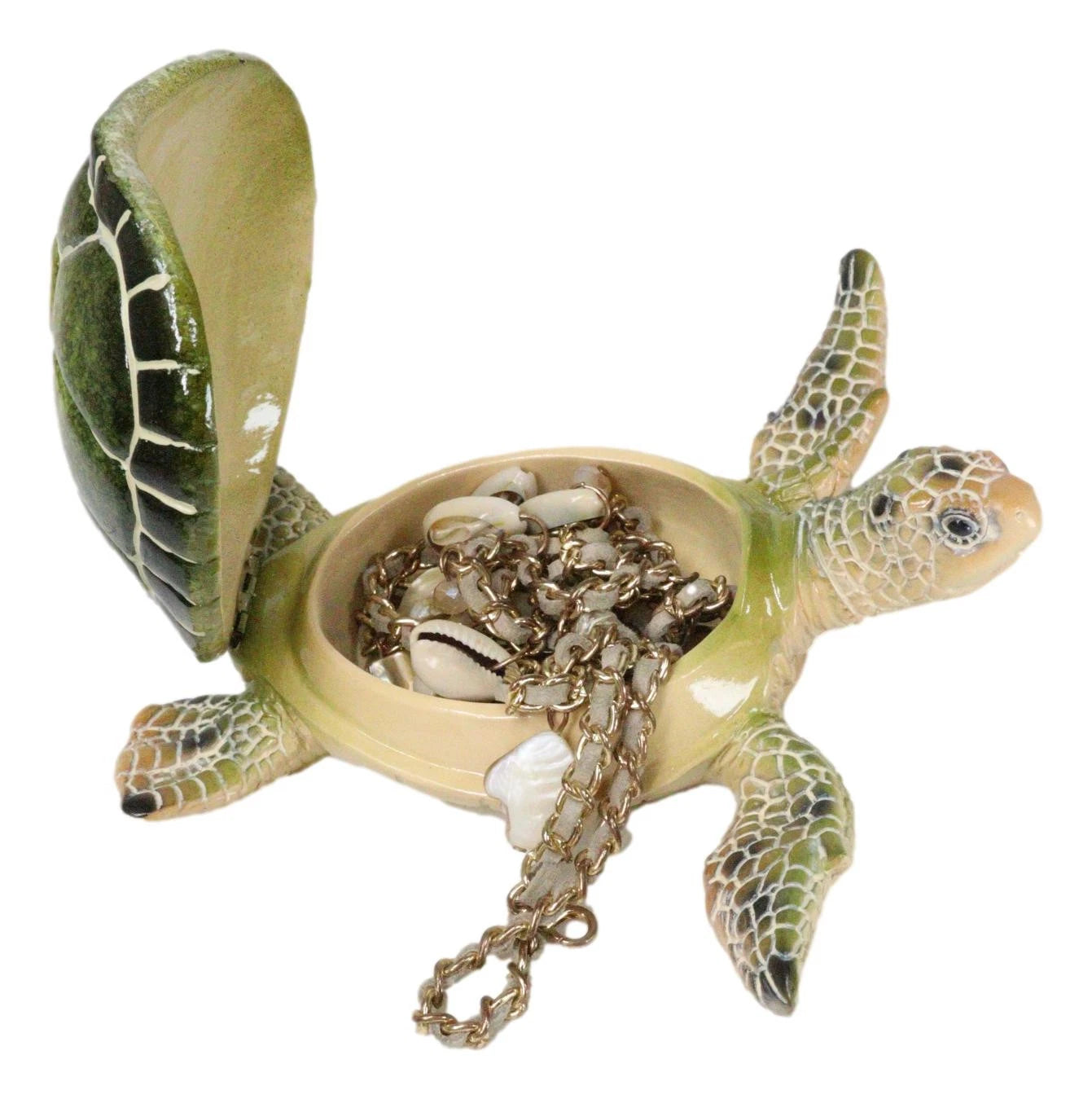 Ocean Marine Green Sea Turtle Decorative Key Stash Decorative Trinket Box-2