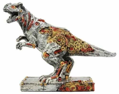 Steampunk T-Rex Figurine Jurassic Era Predator Tyrannosaurus Rex Statue Dinosaur-4