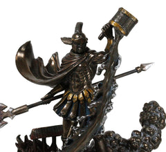 Large Saint Florian Pouring Water Over Burning Building Statue 10.25" Tall-4