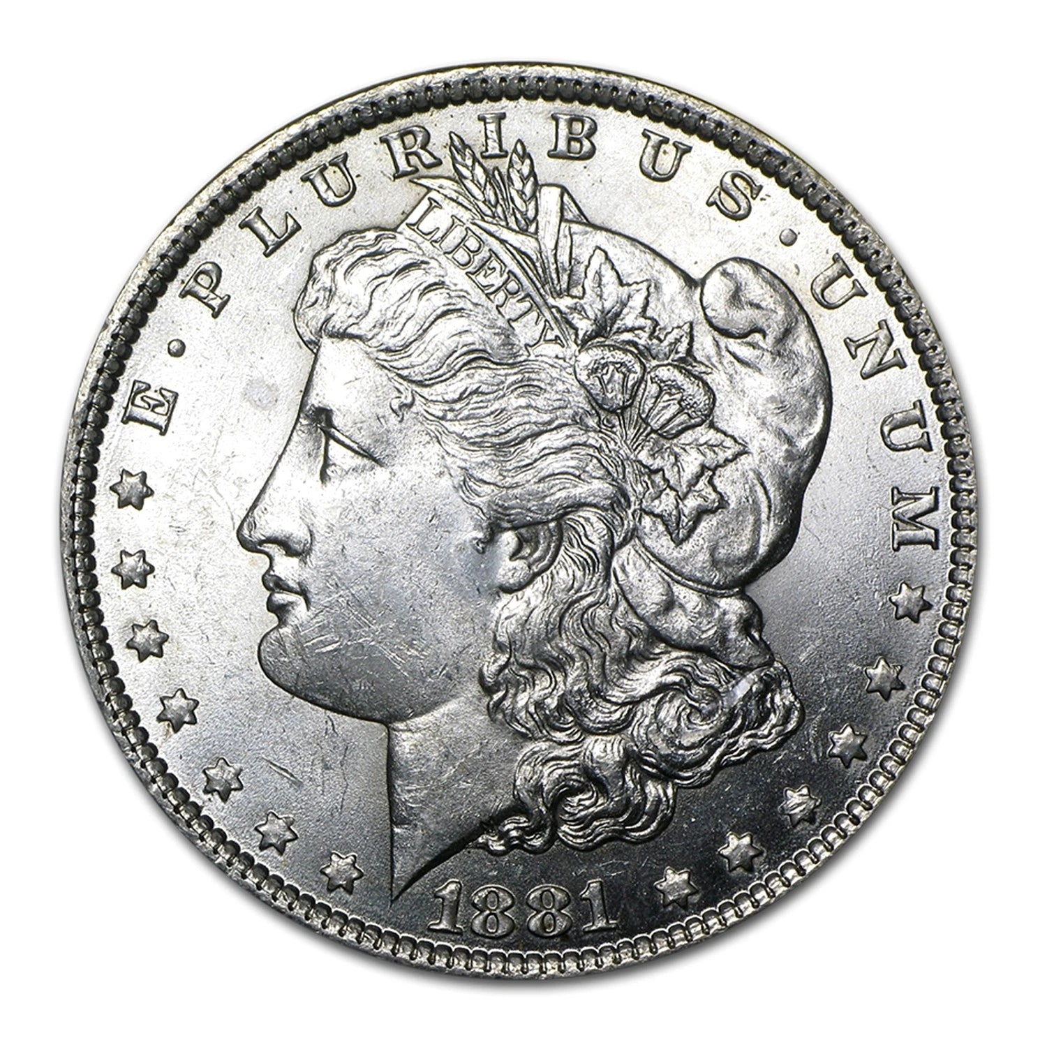 1881 O Morgan Silver Dollar $1 Brilliant Uncirculated BU 90% Silver
