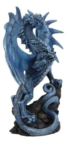 Ruth Thompson Blue Sea Blade Dragon Statue With Letter Opener Dagger Sword Decor-3