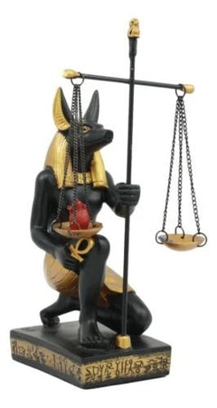 Ancient Egyptian God Of Afterlife Anubis Holding The Scales of Justice Statue-4