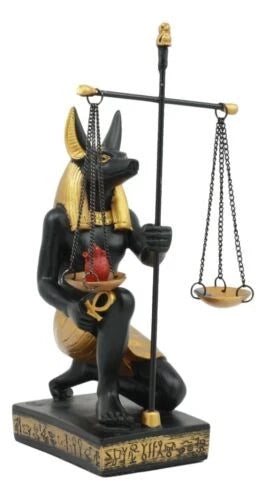 Ancient Egyptian God Of Afterlife Anubis Holding The Scales of Justice Statue-4