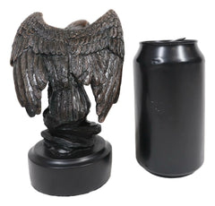 Surveyor Bald Eagle With Open Wings On Rock Electroplated Resin Statue-3