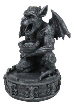 Gothic Servant Chimera Gargoyle Ceremonial Bowl Backflow Incense Burner Figurine-3