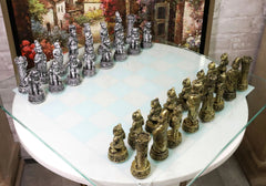 Royal Pet Cats Versus Dogs Chess Animal Character Pieces With Glass Board Set-1