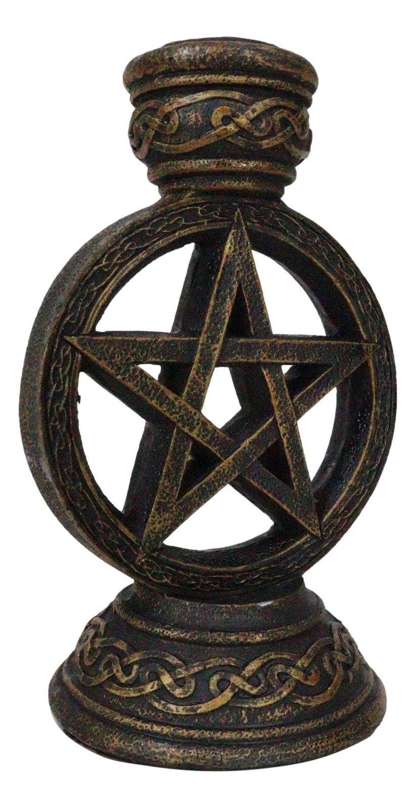 Celtic Witchcraft Wicca Sacred Pentagram Circle Backflow Incense Burner Figurine-6